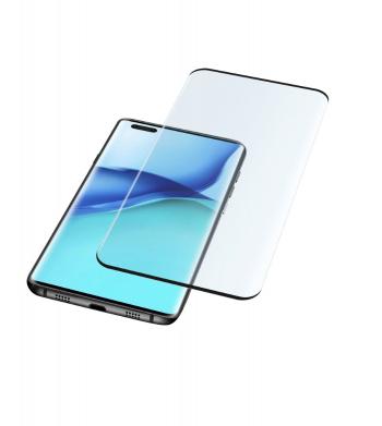 Ochranné zaoblené tvrzené sklo pro celý displej Cellularline Impact Glass pro Huawei Mate 40 Pro, černé