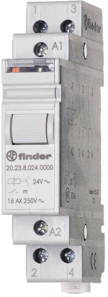 impulzný spínač montážna lišta Finder 20.23.9.012.4000 1 prepínací 12 V/DC 16 A 4000 VA  1 ks