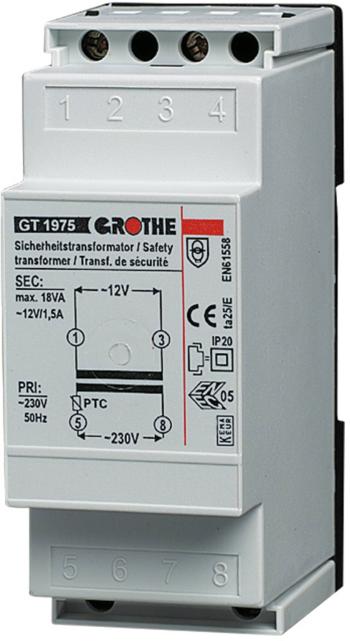 Grothe 14101 zvončekový transformátor 12 V/AC 1.5 A