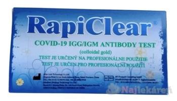 RapiClear COVID-19 IgG/IgM test na detekciu protilátok 1set