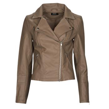 Only  ONLGEMMA FAUX LEATHER BIKER  Kožené bundy Hnedá