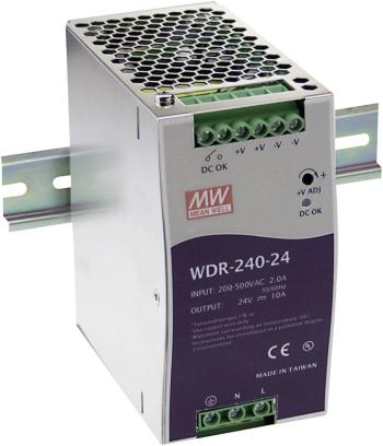 Sieťový zdroj na DIN lištu Mean Well WDR-240-24 24 V / DC 10 A 240 W 1 x