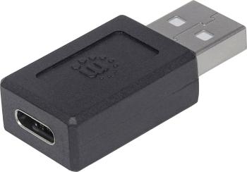 Manhattan USB 2.0 adaptér [1x USB 2.0 zástrčka A - 1x USB-C ™ zásuvka]  obojstranne zapojiteľná zástrčka