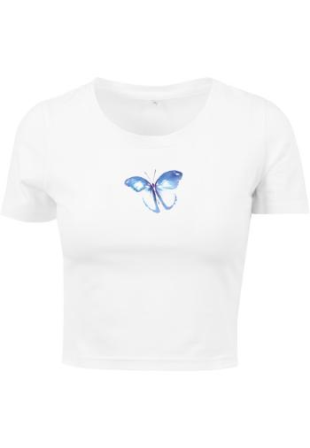 Mr. Tee Ladies Butterfly Cropped Tee white - XL