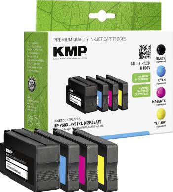 KMP Ink náhradný HP 950XL, 951XL kompatibilná kombinované balenie čierna, zelenomodrá, purpurová, žltá H100V 1722,4050