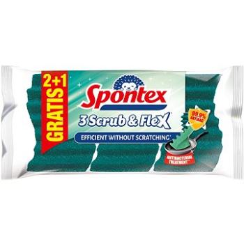 SPONTEX Scrub&Flex, špongia, 3 ks (3384124003206)