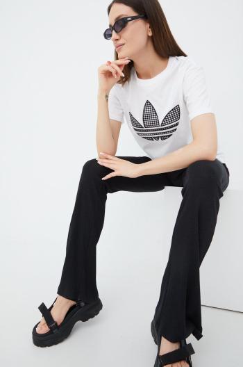 Bavlnené tričko adidas Originals Trefoil Moments HB9436 biela farba,