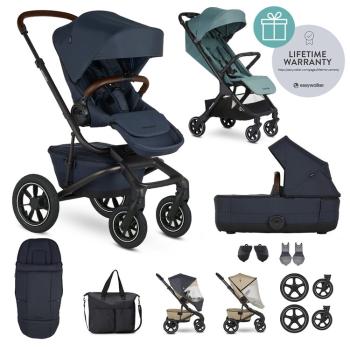 EASYWALKER Kočík kombinovaný Jimmey Indigo Blue XXL AIR + RWS + Jackey Forest Green