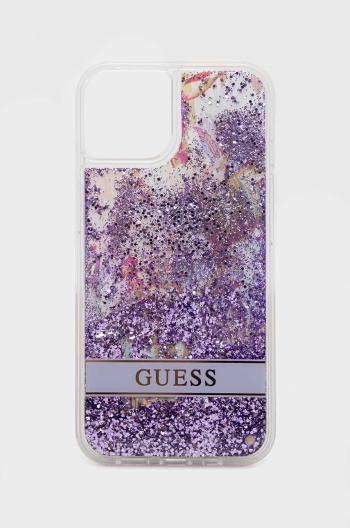 Puzdro na mobil Guess Iphone 14 6,1" fialová farba