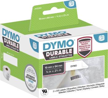 DYMO 2112284 etikety v roli 64 x 19 mm polypropylénová fólia biela 900 ks permanentné univerzálne etikety, adresná nálep