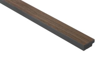 Obkladová lamela ľavé ukončenie Fineza Slat Medium Dark oak 270x3,6 cm SLAT02DOL