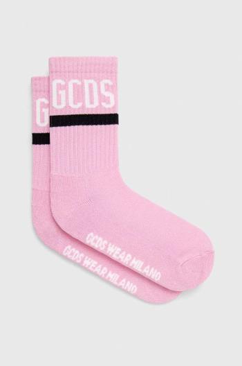 Ponožky GCDS dámske, ružová farba
