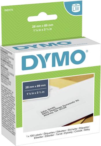 DYMO etikety v roli  1983173 1983173 89 x 28 mm papier  biela 130 ks permanentné adresná nálepky