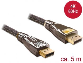 Delock DisplayPort prepojovací kábel #####DisplayPort Stecker, #####DisplayPort Stecker 5.00 m antracitová 82773  #####D