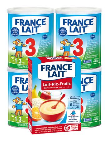 France Lait 3 + FL kaša ryžová ovocná 250g dojčenské mlieko