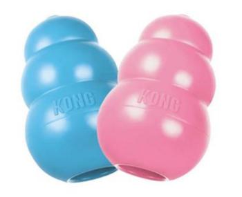 Hračka Kong Dog Puppy Granát modrý/ružový, guma prírodná, L 13-30 kg