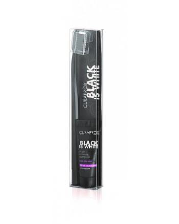 Curaprox Black is White Light-Pack Zubná pasta 8 ml + Zubná kefka