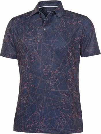 Galvin Green Maverick Mens Polo Shirt Navy/Orange S