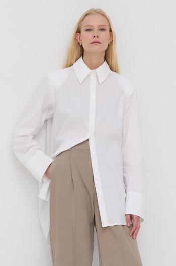 Bavlnená košeľa Birgitte Herskind Mr Shirt dámska, biela farba, voľný strih, s klasickým golierom