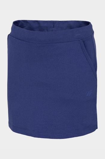 Dievčenská sukňa 4F tmavomodrá farba, mini, rovný strih