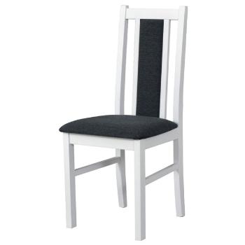 Sconto Jedálenská stolička BOLS 14 biela/tmavosivá