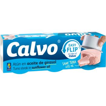 CALVO Tuniak v slnečnicovom oleji 3 x 65 g