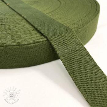 Popruh bavlna 4 cm olive green