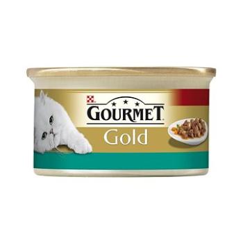 Gourmet gold 85 g s lososom a kuraťom, kúsky v šťave (7613031806201)