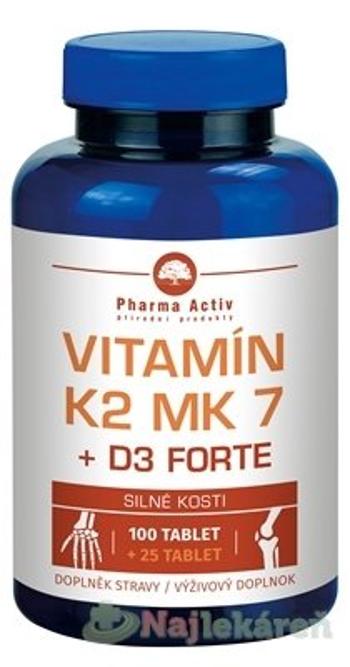 Pharma Activ Vitamín K2 MK 7 + D3 FORTE, 125 ks