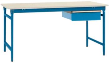 Manuflex BB5257.5007 Kompletný príručný stolík BASIS stacionárny s plastovou doskou + samostatná zásuvka, š xhxv: 1500 x