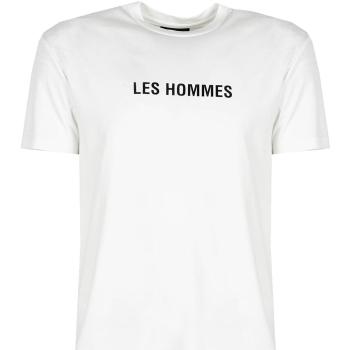 Les Hommes  LF224302-0700-1009 | Grafic Print  Tričká s krátkym rukávom Biela