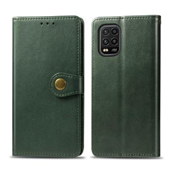 LEATHER BUCKLE Peňaženkový obal Xiaomi Mi 10 Lite zelený