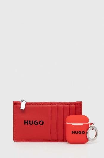 Peňaženka a puzdro na airpody HUGO dámsky, červená farba