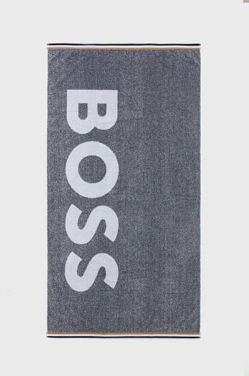 Bavlnený uterák Boss šedá farba
