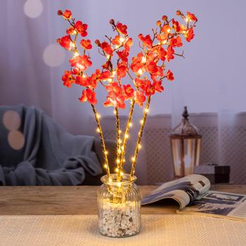 LED vetvičky čerešňových kvetov, 4 ks