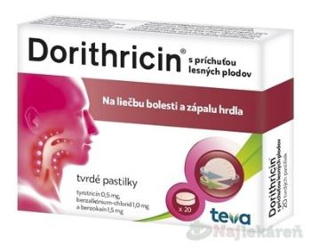 Dorithricin s príchuťou lesných plodov na bolesť hrdla  20 pastiliek