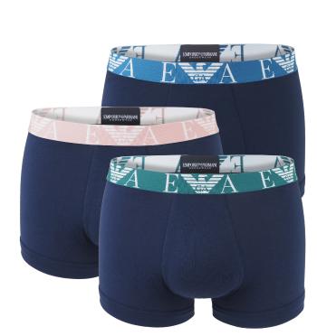 EMPORIO ARMANI - boxerky 3PACK stretch cotton marin & color waist - limited edition-M (81-85 cm)