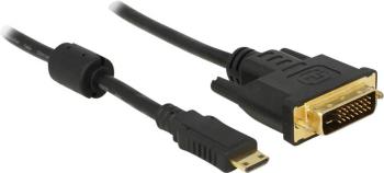 Delock HDMI / DVI káblový adaptér #####HDMI-Mini-C Stecker, #####DVI-D 24+1pol. Stecker 2.00 m čierna 83583 s feritovým