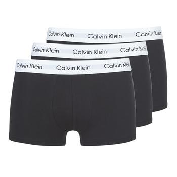 Calvin Klein Jeans  Boxerky COTTON STRECH LOW RISE TRUNK X 3  Čierna