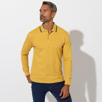 Blancheporte Polo tričko s dlhými rukávmi žltá 107/116 (XL)