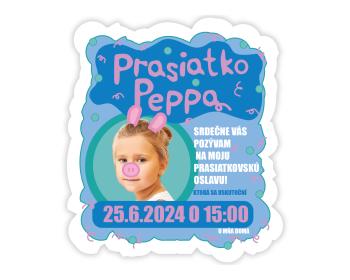 Personalizované pozvánky 6 ks - Peppa Pig