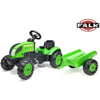 Falk - Šliapací traktor 2057L Country Farmer s prívesom - zelený (3016202057121)