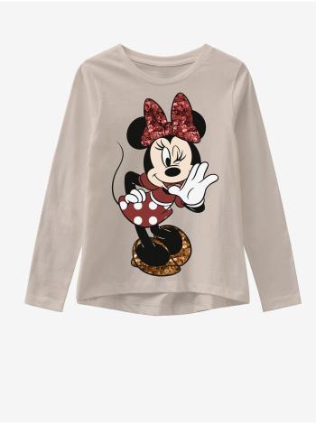 Krémové dievčenské vzorované tričko name it Minnie