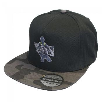 Vass šiltovka snapback black with black/grey camo peak