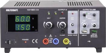 VOLTCRAFT VLP-1602 USB laboratórny zdroj s nastaviteľným napätím  0 - 60 V 0.01 - 1.5 A 123 W  OVP Počet výstupov 3 x