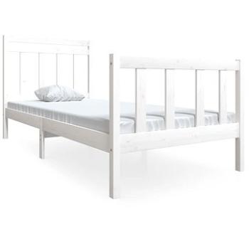 Rám postele biely masívne drevo 90 × 200 cm, 3100705