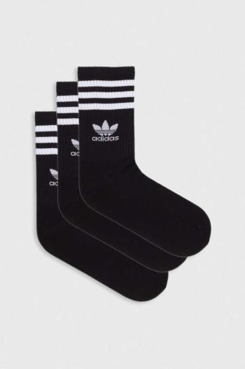 Ponožky adidas Originals 3-pak čierna farba