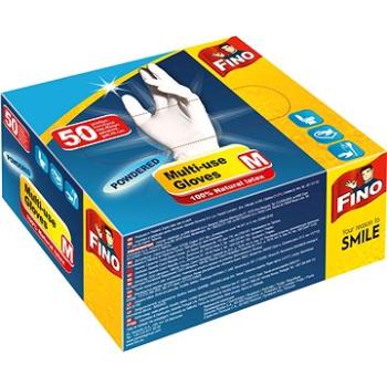 FINO Latexové rukavice 50 ks, veľkosť M (biele) (5900536285276)