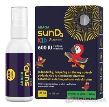 sunD3 KID 600 IU ústny sprej, pomarančová príchuť, 25 ml