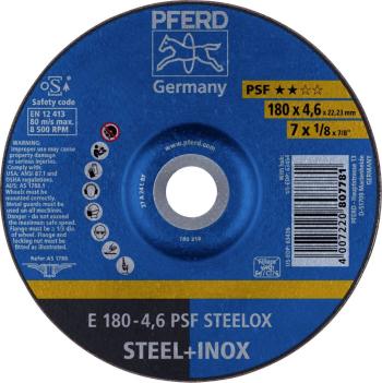PFERD 62017520 E 180-4,6 PSF STEELOX brúsny kotúč lomený  180 mm 22.23 mm 10 ks